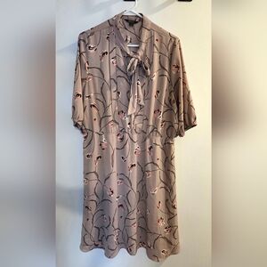 RW&CO. Dusty Pink Dress with Pink and Black Floral Design